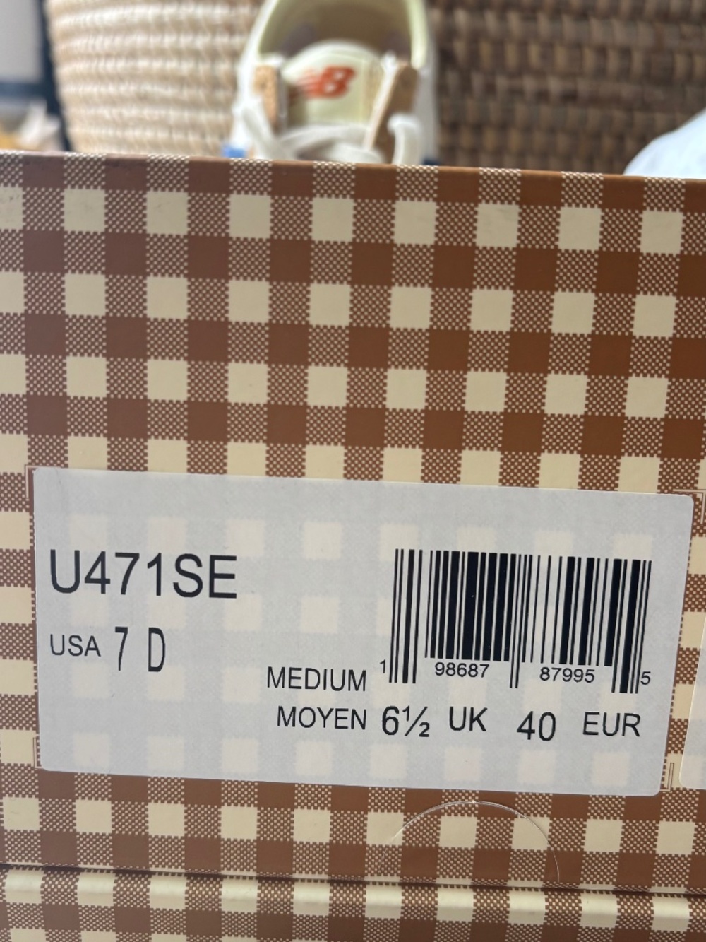 Sezane Sézane X New Balance Ecru / Brown - Size US 7 - Picture 3 of 5